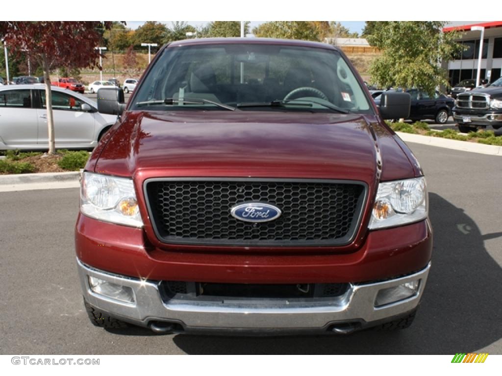 2004 F150 XLT SuperCab 4x4 - Dark Toreador Red Metallic / Dark Flint photo #6