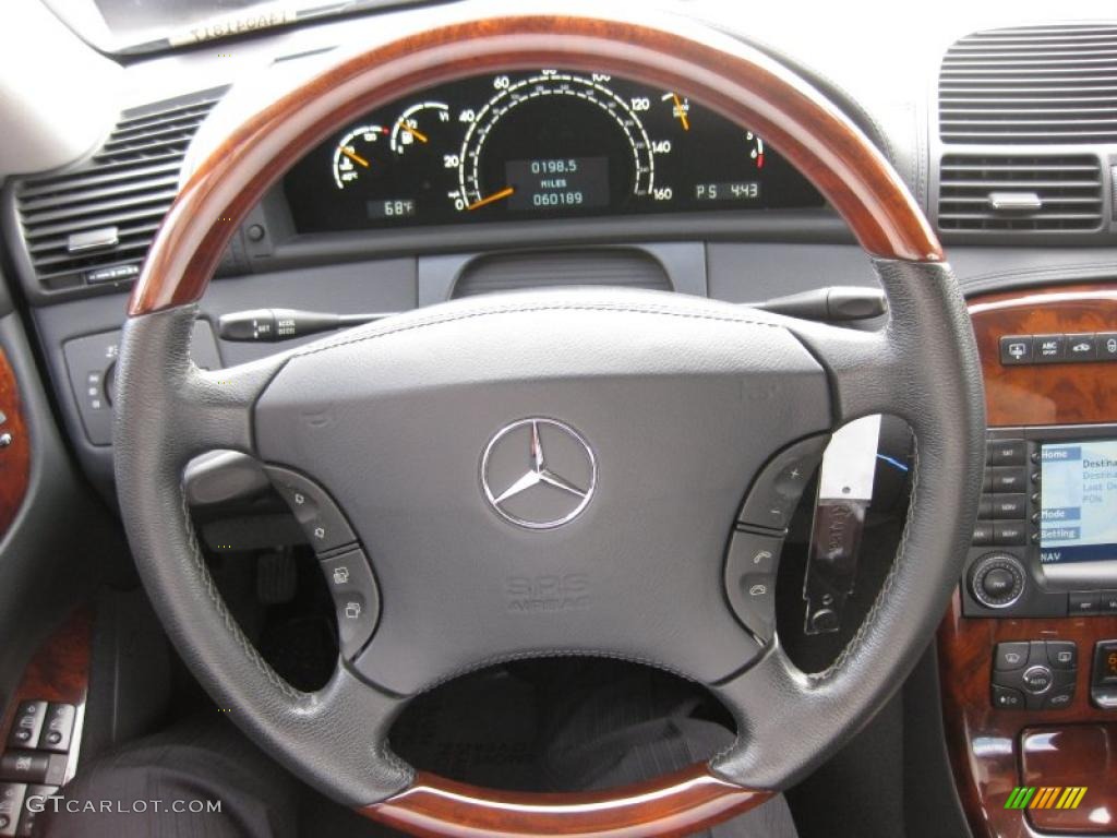 2004 Mercedes-Benz CL 500 Charcoal Steering Wheel Photo #38579992