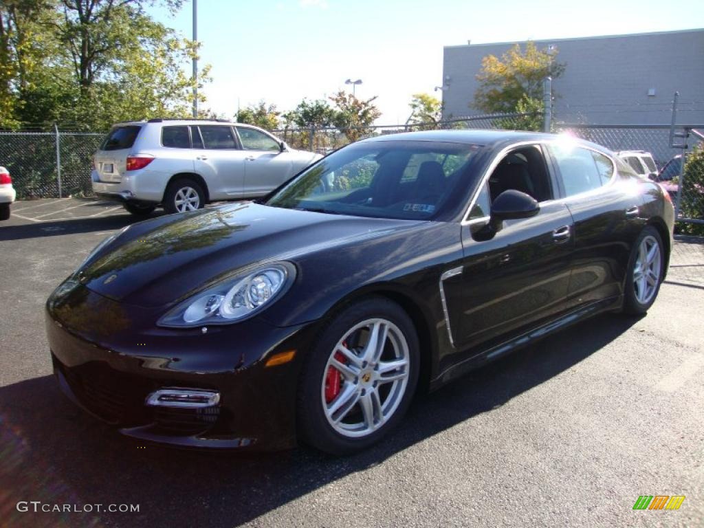 2011 Panamera Turbo - Basalt Black Metallic / Black photo #2