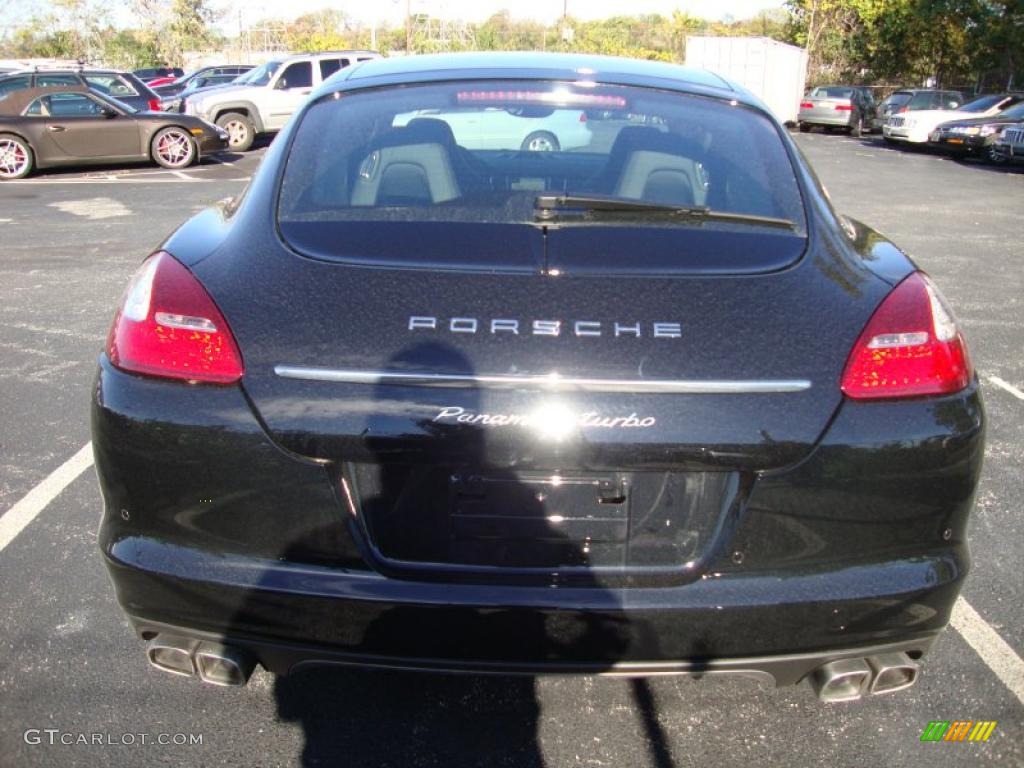 2011 Panamera Turbo - Basalt Black Metallic / Black photo #9