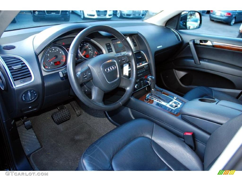 Black Interior 2007 Audi Q7 4.2 quattro Photo #38584244