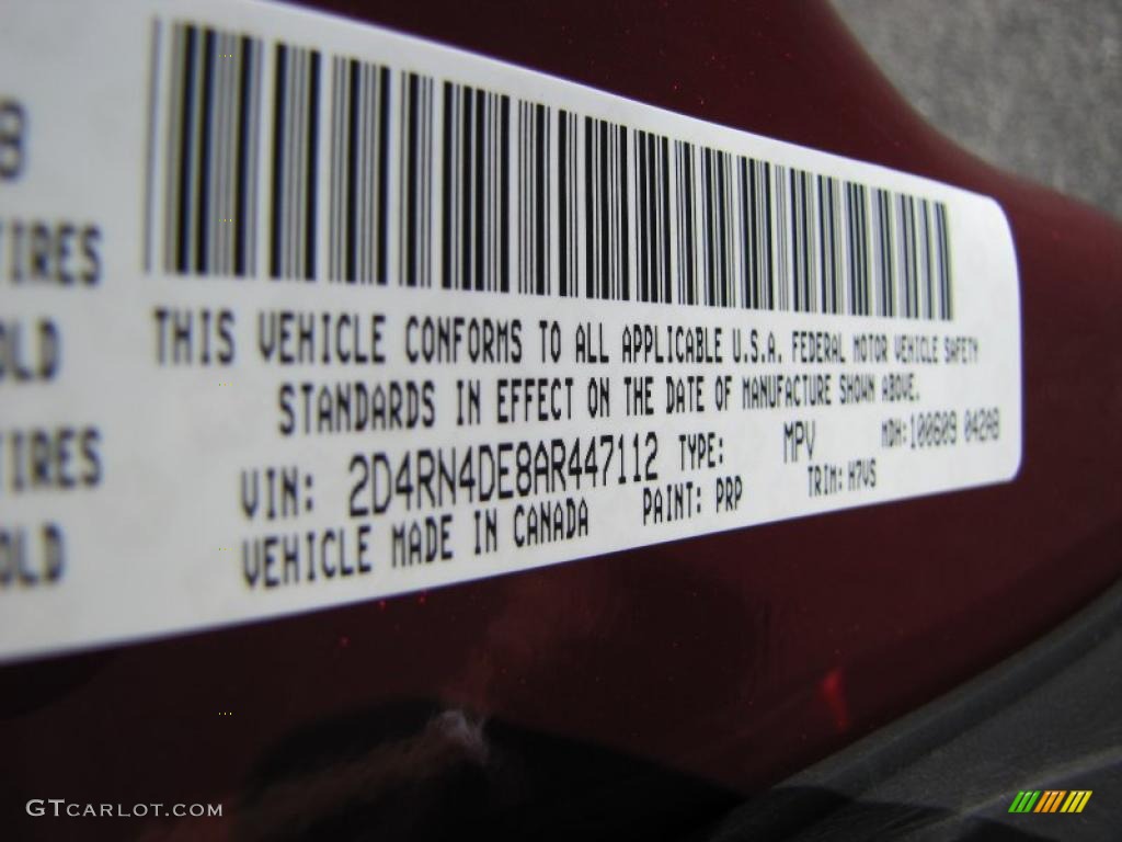2010 Grand Caravan SE - Deep Cherry Red Crystal Pearl / Dark Slate Gray/Light Shale photo #15