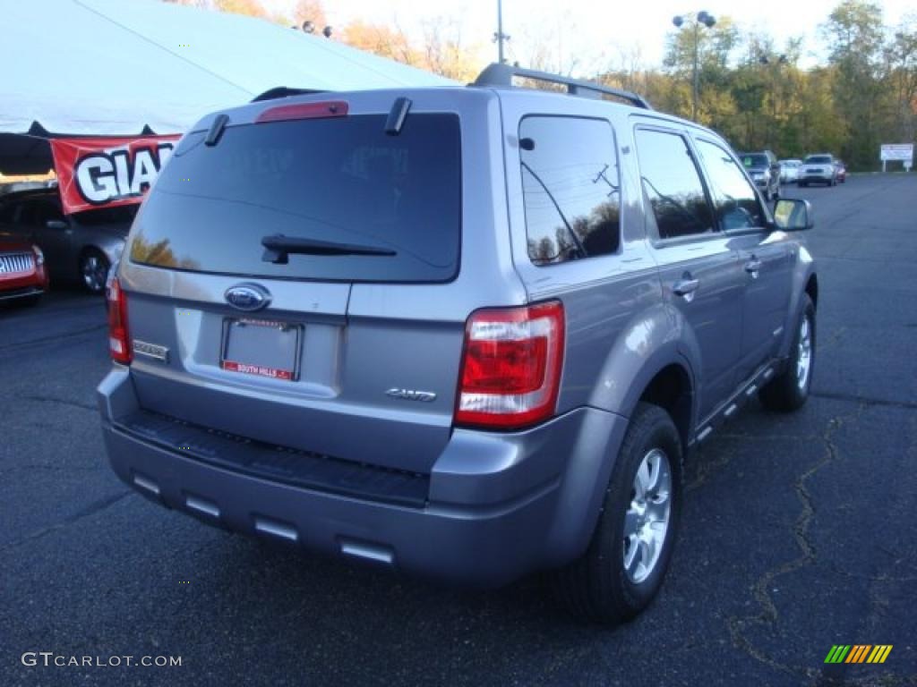 2008 Escape Limited 4WD - Tungsten Grey Metallic / Charcoal photo #4