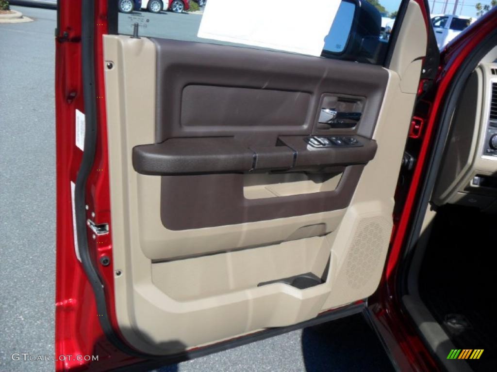 2011 Ram 1500 SLT Outdoorsman Quad Cab 4x4 - Deep Cherry Red Crystal Pearl / Light Pebble Beige/Bark Brown photo #9