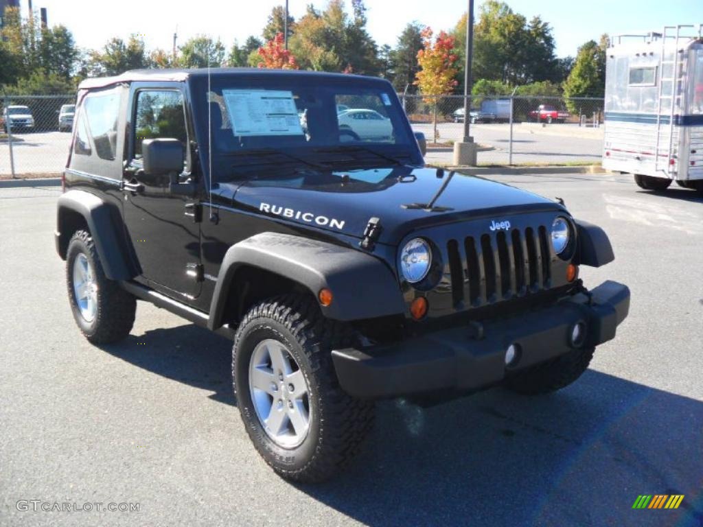 2011 Wrangler Rubicon 4x4 - Black / Black photo #5