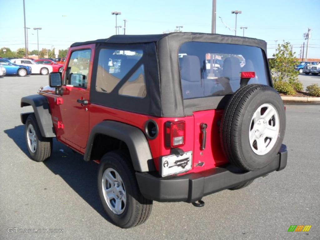 2011 Wrangler Sport 4x4 - Flame Red / Black photo #2