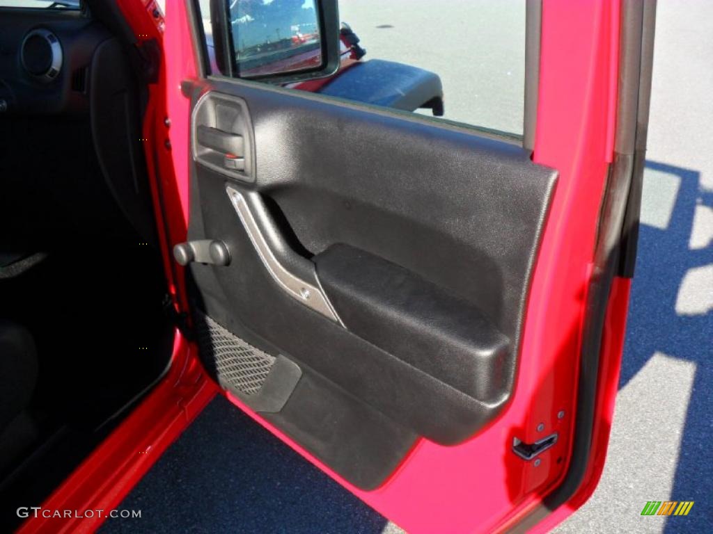 2011 Jeep Wrangler Sport 4x4 Black Door Panel Photo #38588405