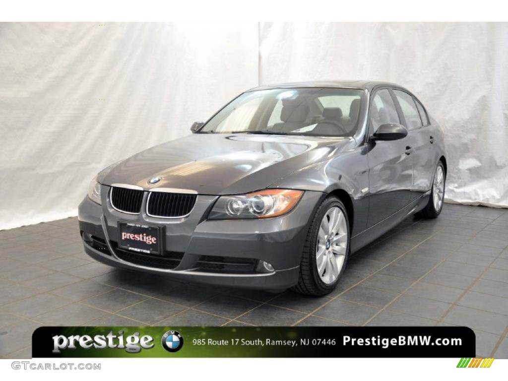 2007 3 Series 328i Sedan - Space Gray Metallic / Grey photo #1