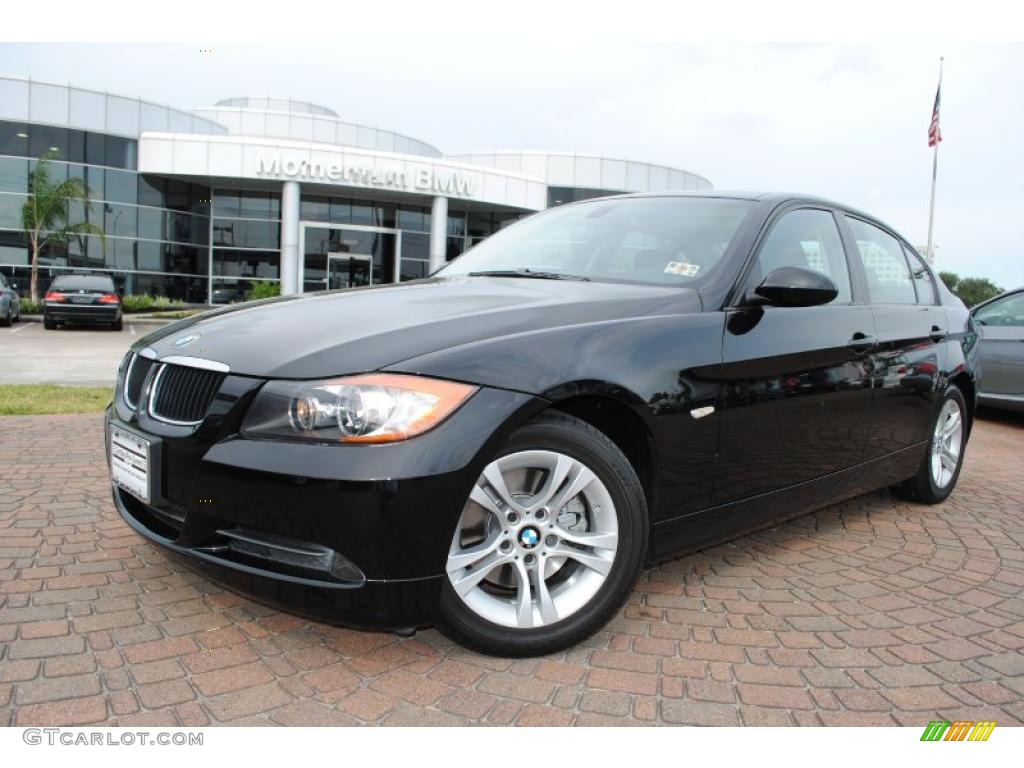 2008 3 Series 328i Sedan - Jet Black / Black photo #1