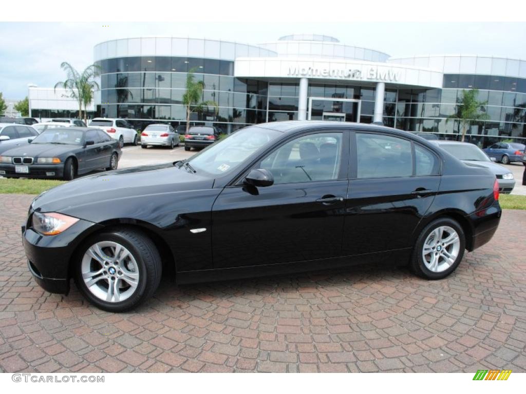 2008 3 Series 328i Sedan - Jet Black / Black photo #2