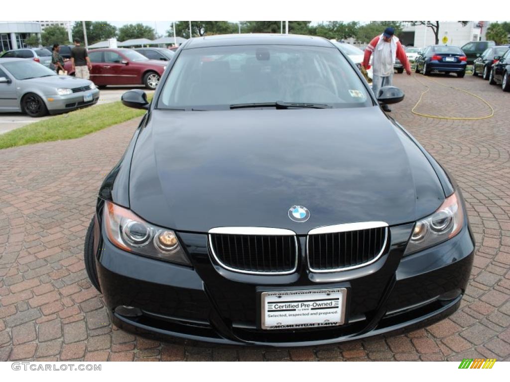 2008 3 Series 328i Sedan - Jet Black / Black photo #8