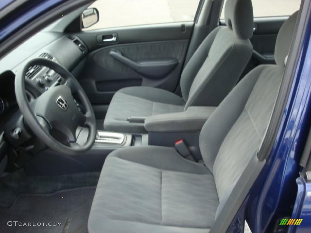 Gray Interior 2005 Honda Civic LX Sedan Photo #38591065