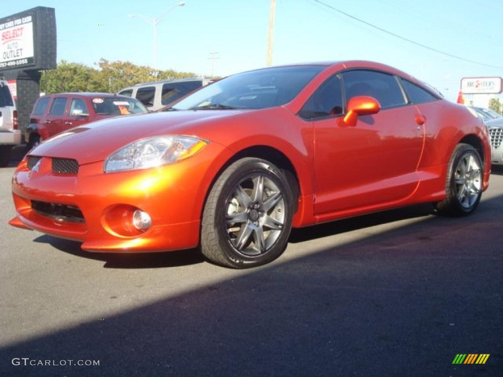 2006 Eclipse GT Coupe - Sunset Orange Pearlescent / Terra Cotta photo #2