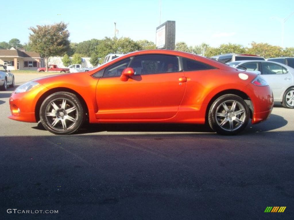 2006 Eclipse GT Coupe - Sunset Orange Pearlescent / Terra Cotta photo #3