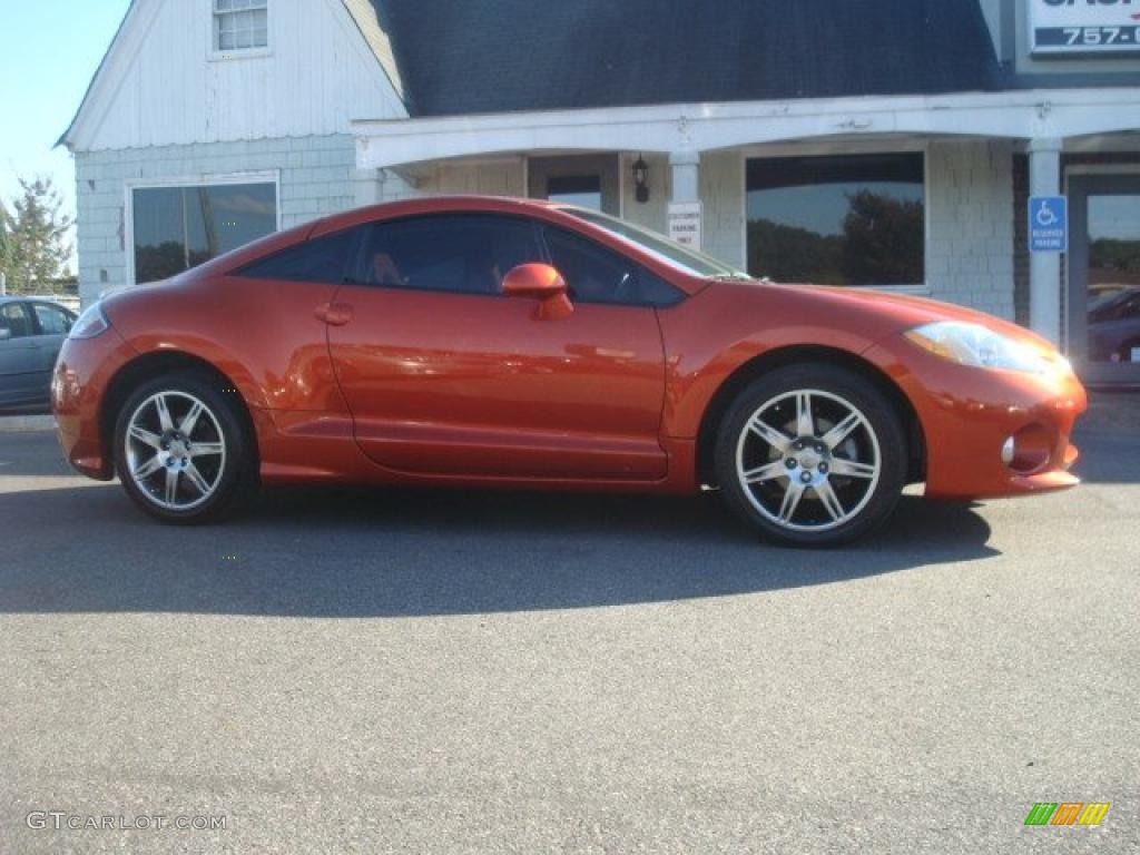 2006 Eclipse GT Coupe - Sunset Orange Pearlescent / Terra Cotta photo #6