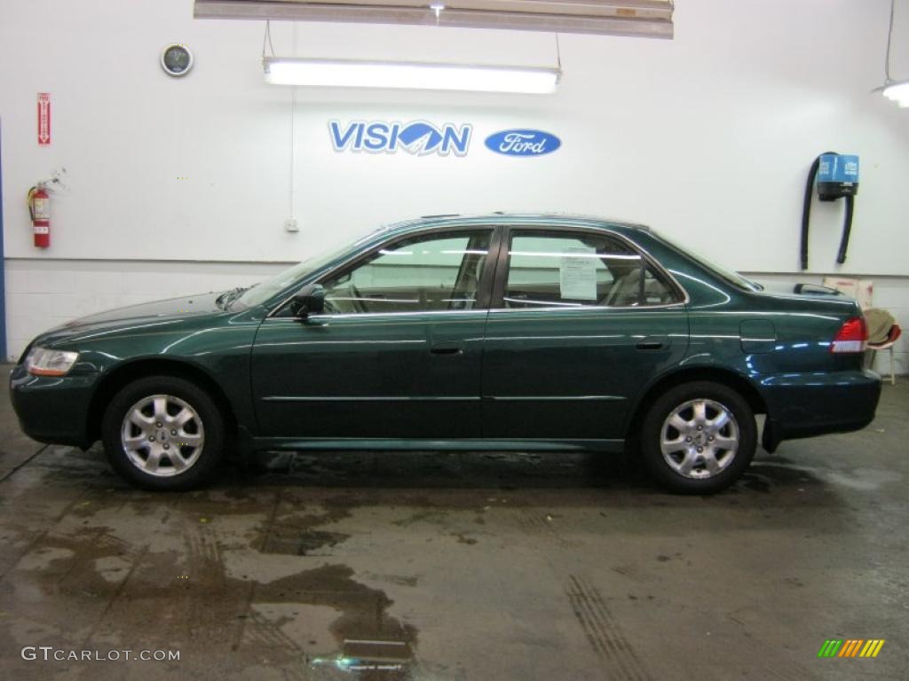 2002 Accord SE Sedan - Noble Green Pearl / Ivory photo #14