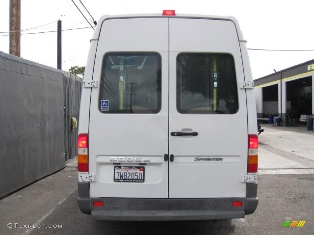 2005 Sprinter Van 3500 High Roof Cargo - Arctic White / Gray photo #4