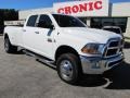 2011 Bright White Dodge Ram 3500 HD SLT Crew Cab 4x4 Dually  photo #1