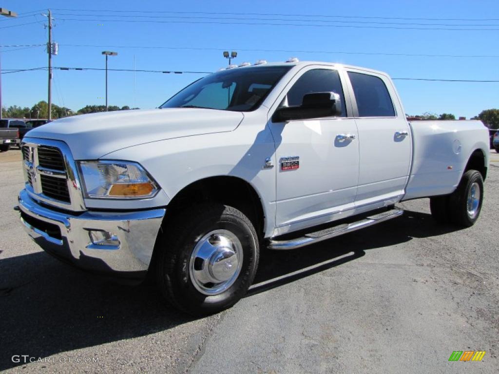 Bright White 2011 Dodge Ram 3500 HD SLT Crew Cab 4x4 Dually Exterior Photo #38600753