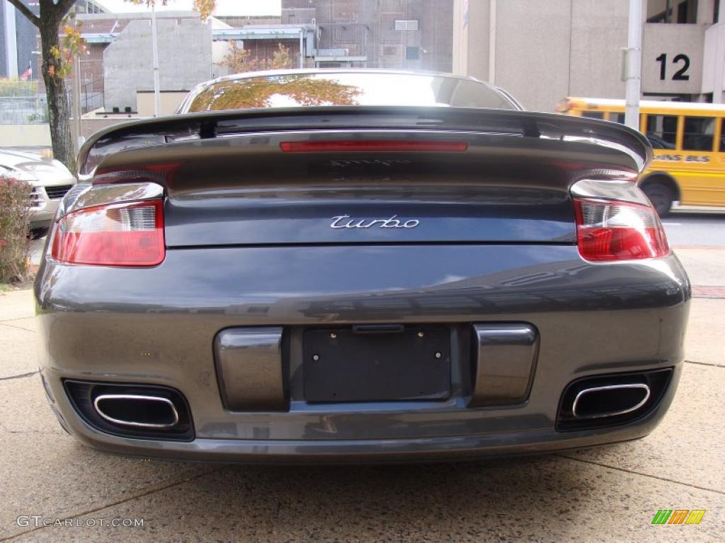 2007 911 Turbo Coupe - Slate Grey Metallic / Black photo #6