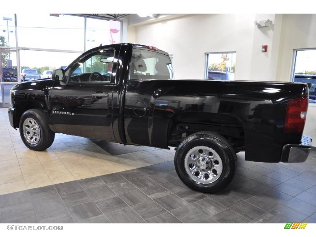 2008 Silverado 1500 LS Regular Cab - Black / Dark Titanium photo #9