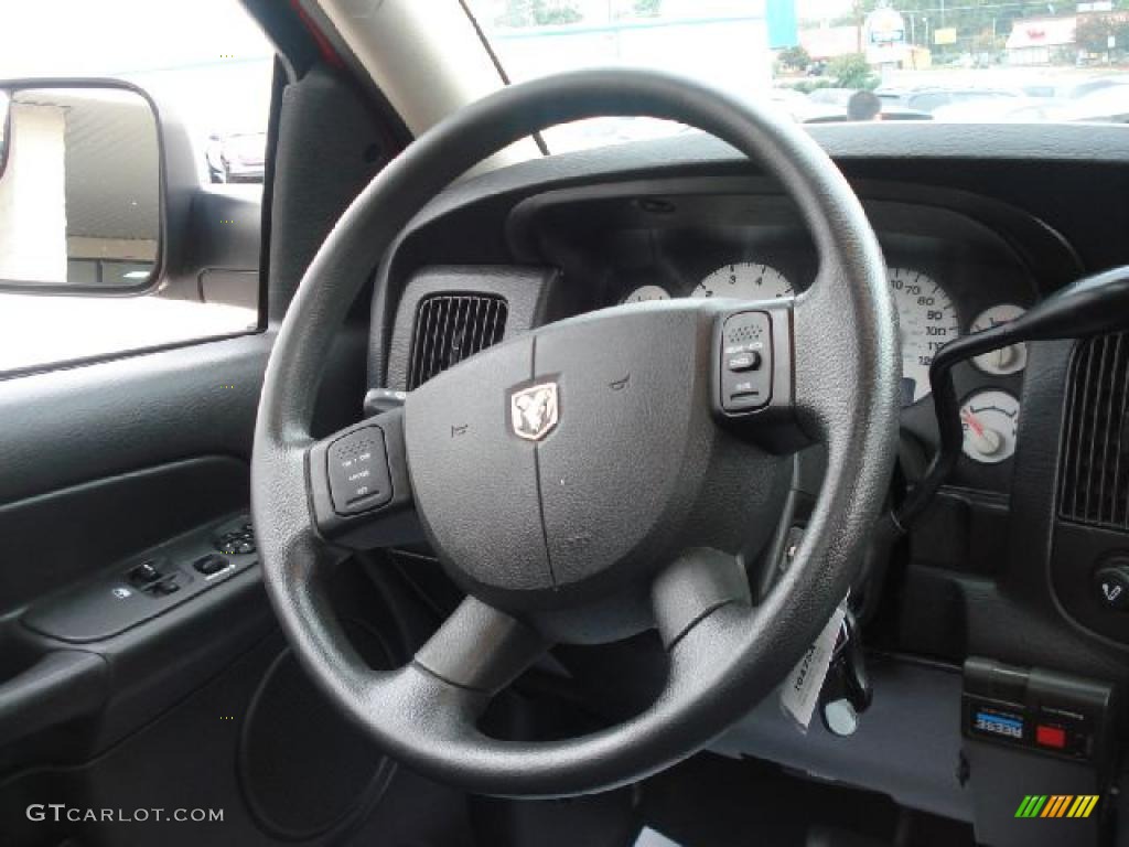 2005 Dodge Ram 1500 SLT Regular Cab Dark Slate Gray Steering Wheel Photo #38607745