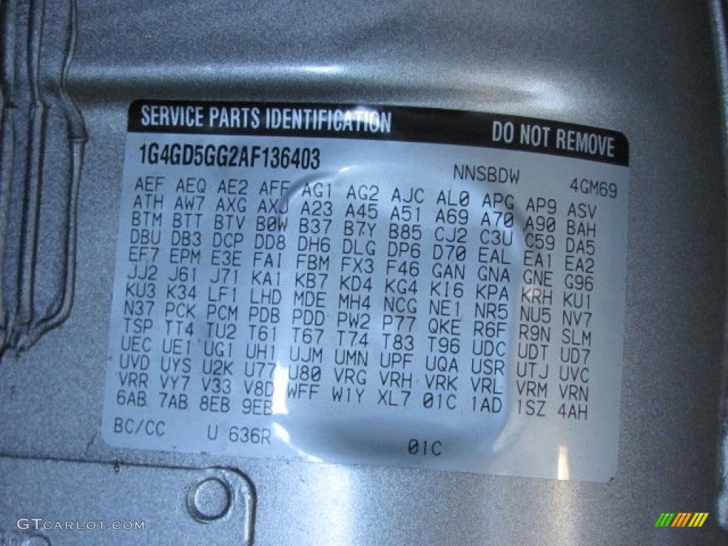 2010 Buick LaCrosse CXL AWD Info Tag Photo #38610717