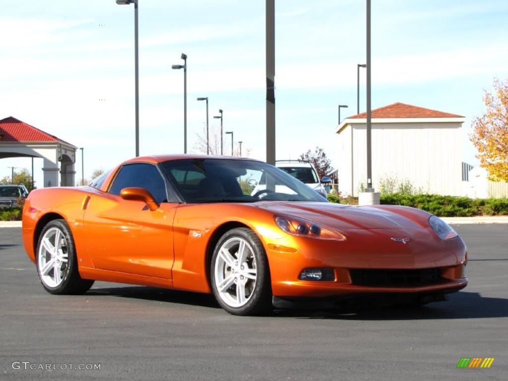Atomic Orange Metallic 2008 Chevrolet Corvette Coupe Exterior Photo #38614154