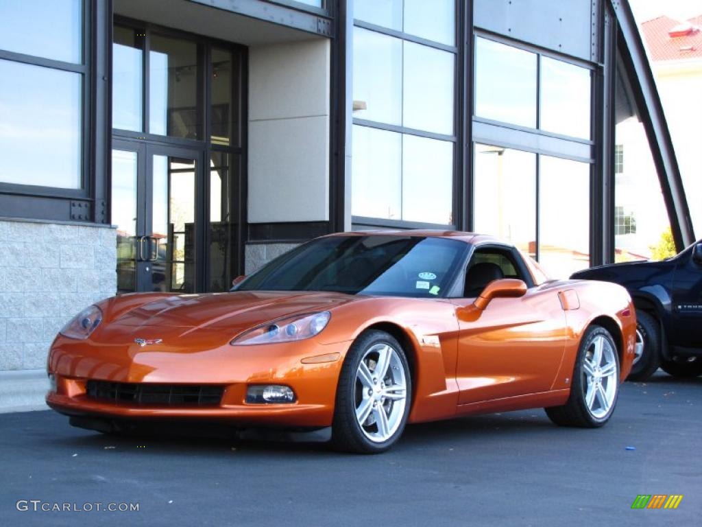 Atomic Orange Metallic 2008 Chevrolet Corvette Coupe Exterior Photo #38614330