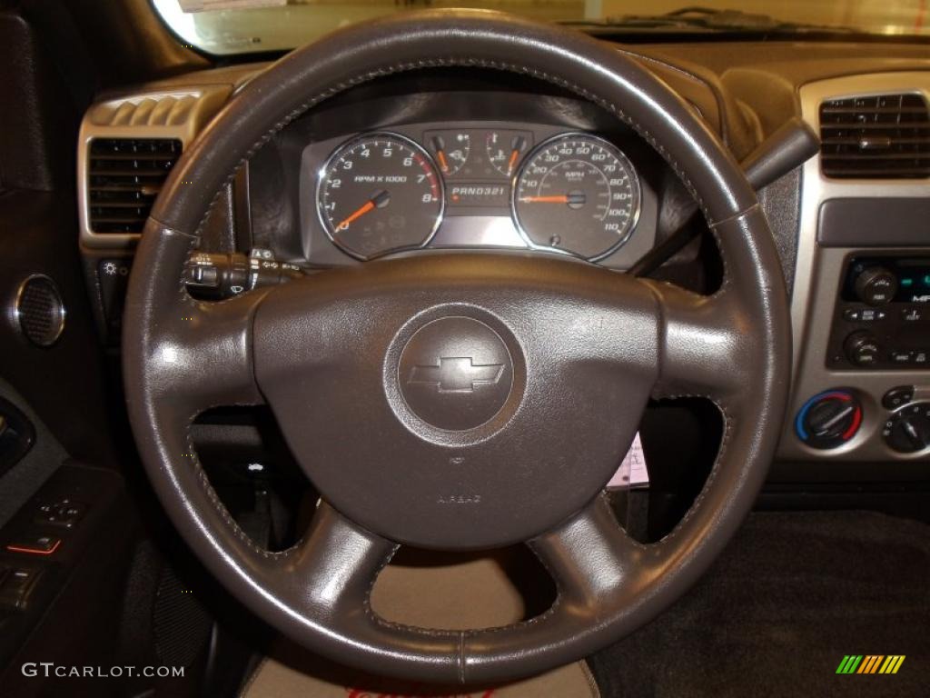 2008 Chevrolet Colorado LT Crew Cab Light Cashmere Steering Wheel Photo #38614830