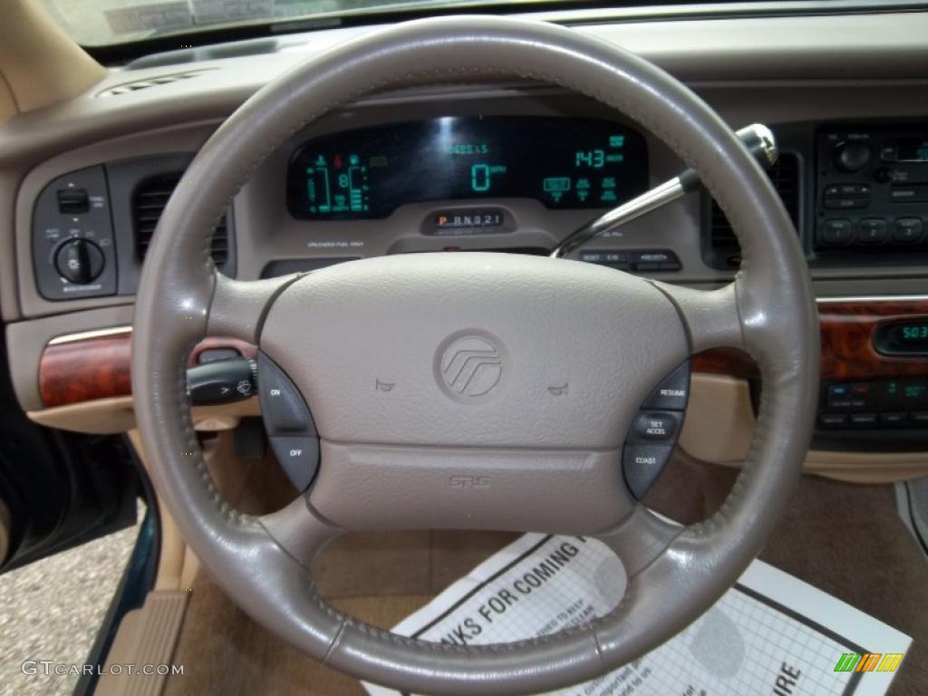 1997 Mercury Grand Marquis LS Light Prairie Tan Steering Wheel Photo #38616202