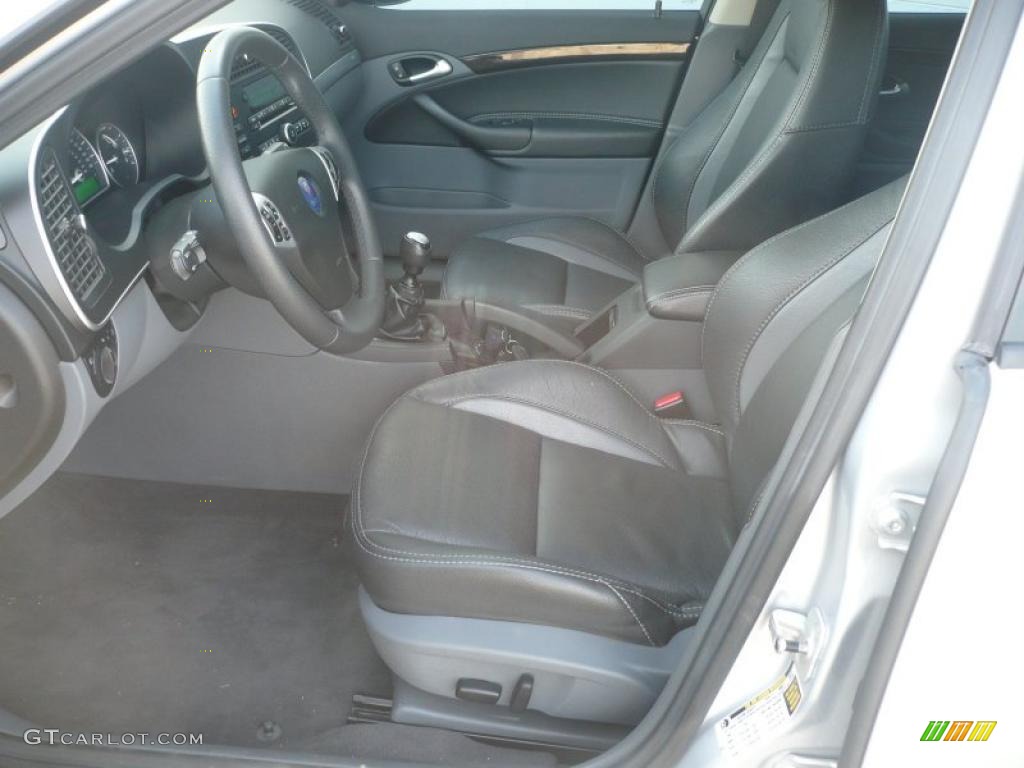 Black/Gray Interior 2007 Saab 9-3 2.0T Sport Sedan Photo #38618765