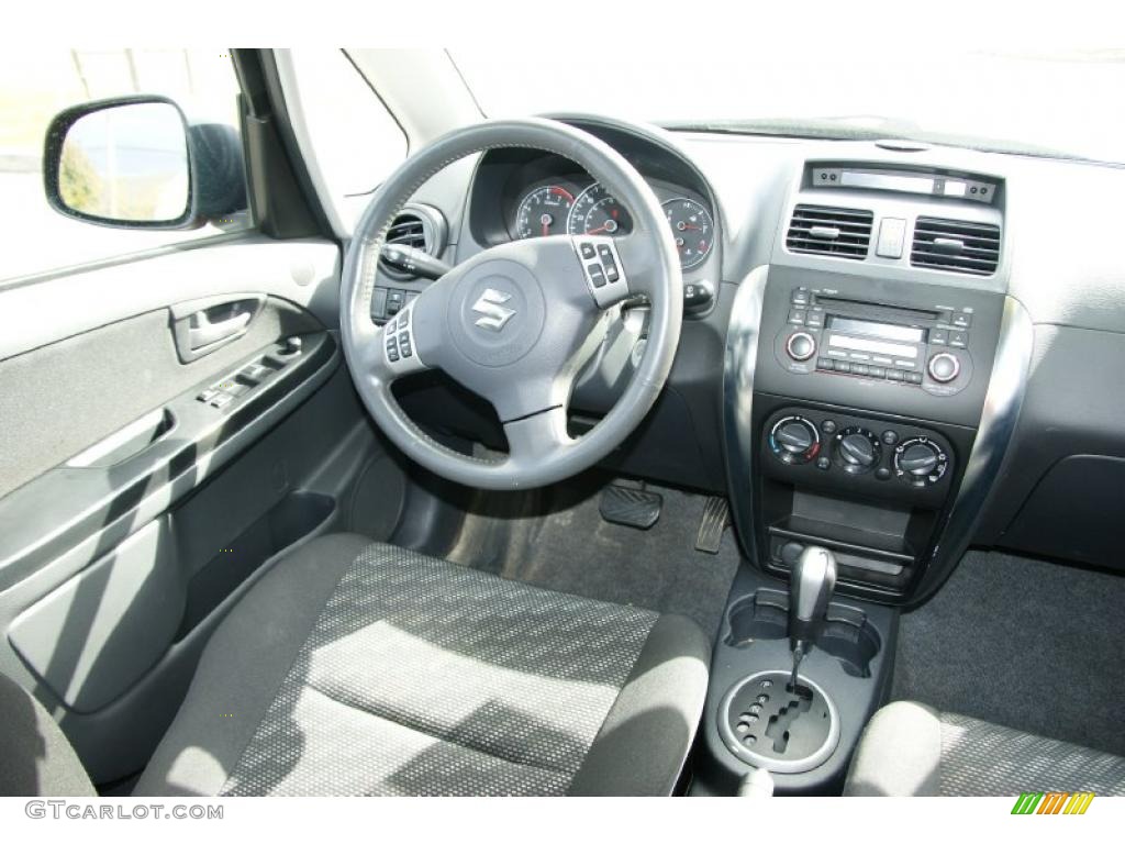 2007 Suzuki SX4 Convenience AWD Black Dashboard Photo #38619354
