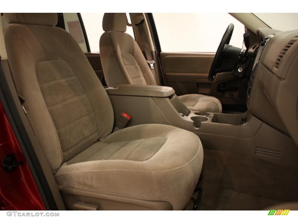 2005 Explorer XLT 4x4 - Redfire Metallic / Medium Parchment photo #17