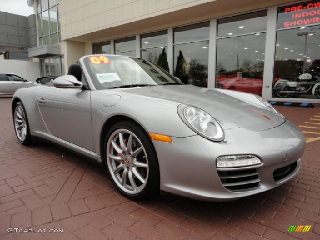 GT Silver Metallic 2009 Porsche 911 Carrera 4S Cabriolet Exterior Photo #38624010