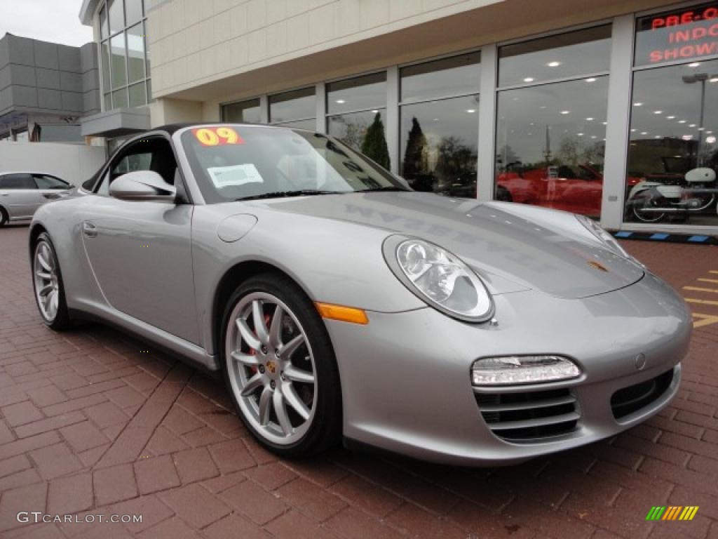 GT Silver Metallic 2009 Porsche 911 Carrera 4S Cabriolet Exterior Photo #38624014