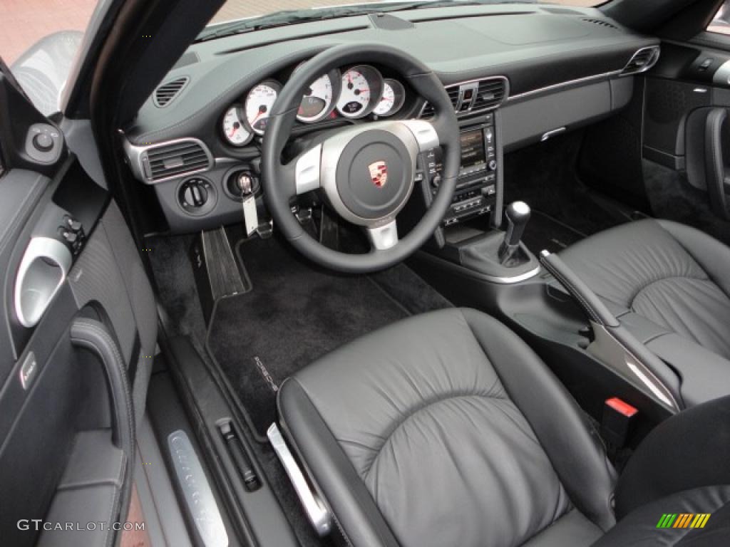 Black Interior 2009 Porsche 911 Carrera 4S Cabriolet Photo #38624242