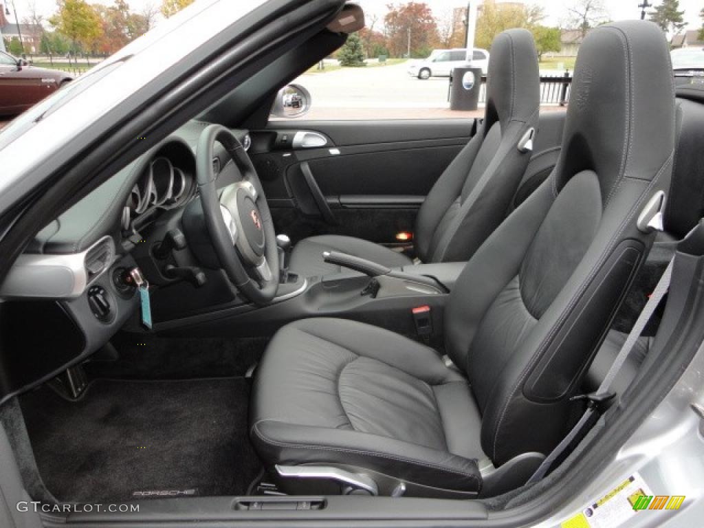 Black Interior 2009 Porsche 911 Carrera 4S Cabriolet Photo #38624258