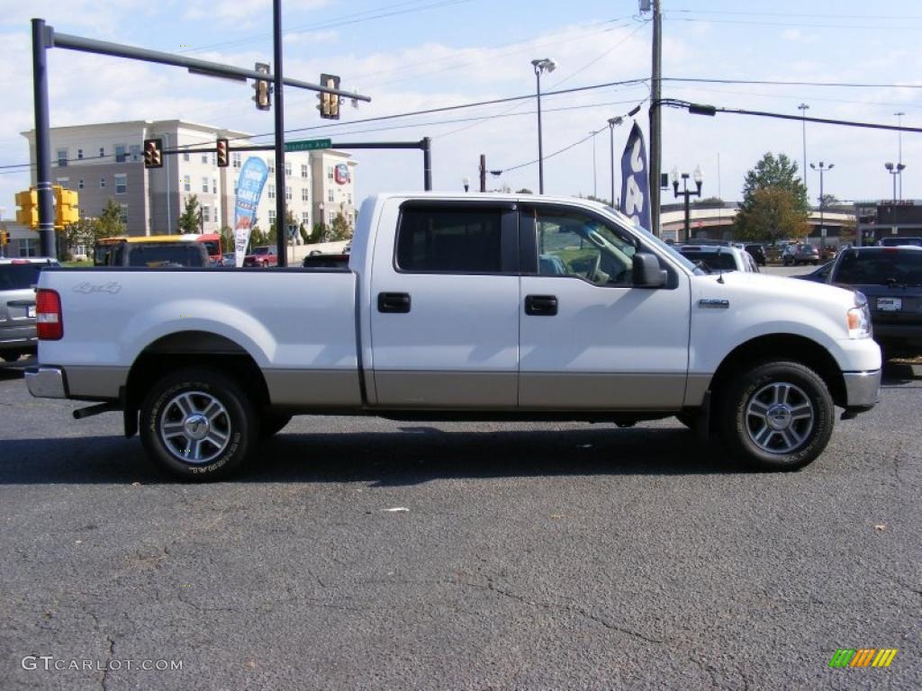 2007 F150 XLT SuperCrew 4x4 - Oxford White / Tan photo #4