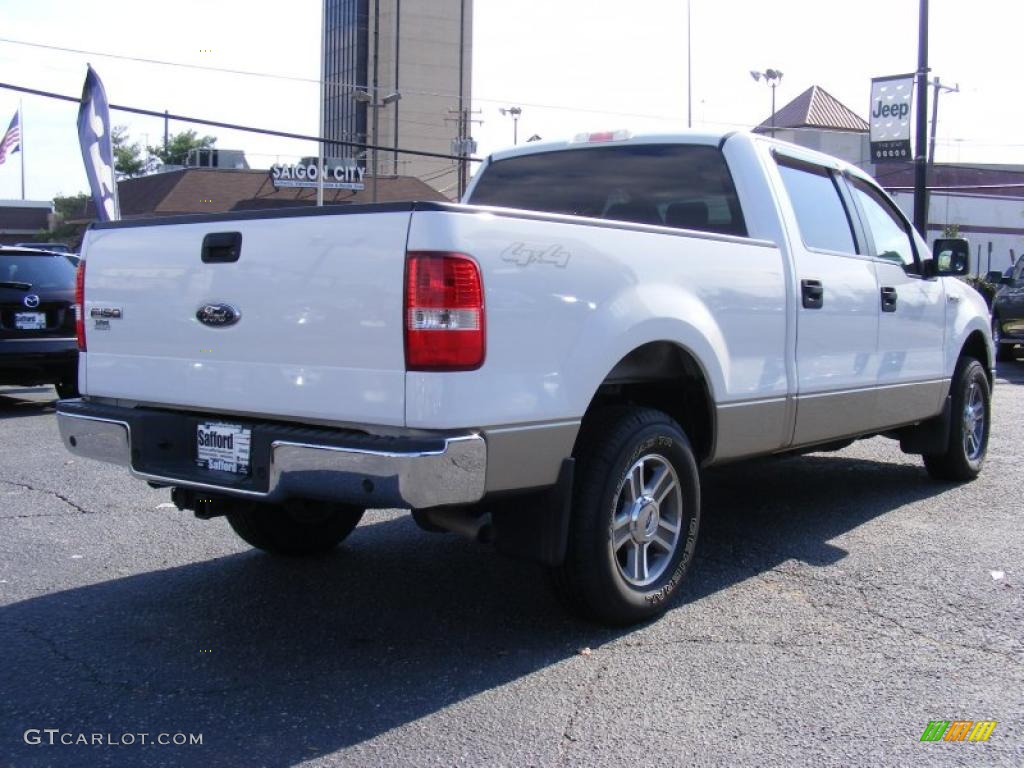 2007 F150 XLT SuperCrew 4x4 - Oxford White / Tan photo #5