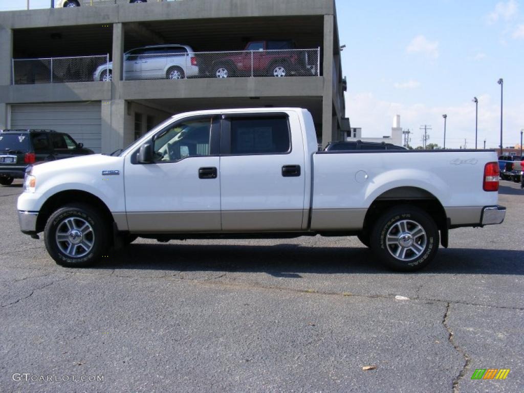 2007 F150 XLT SuperCrew 4x4 - Oxford White / Tan photo #8