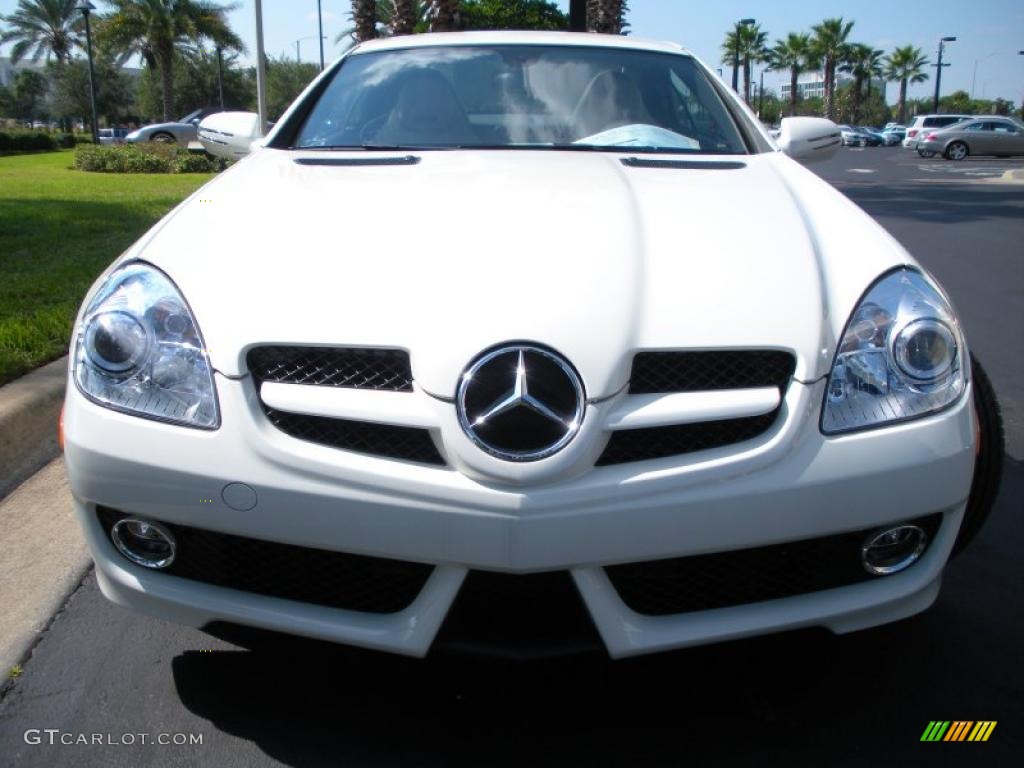 Arctic White 2010 Mercedes-Benz SLK 300 Roadster Exterior Photo #38625026