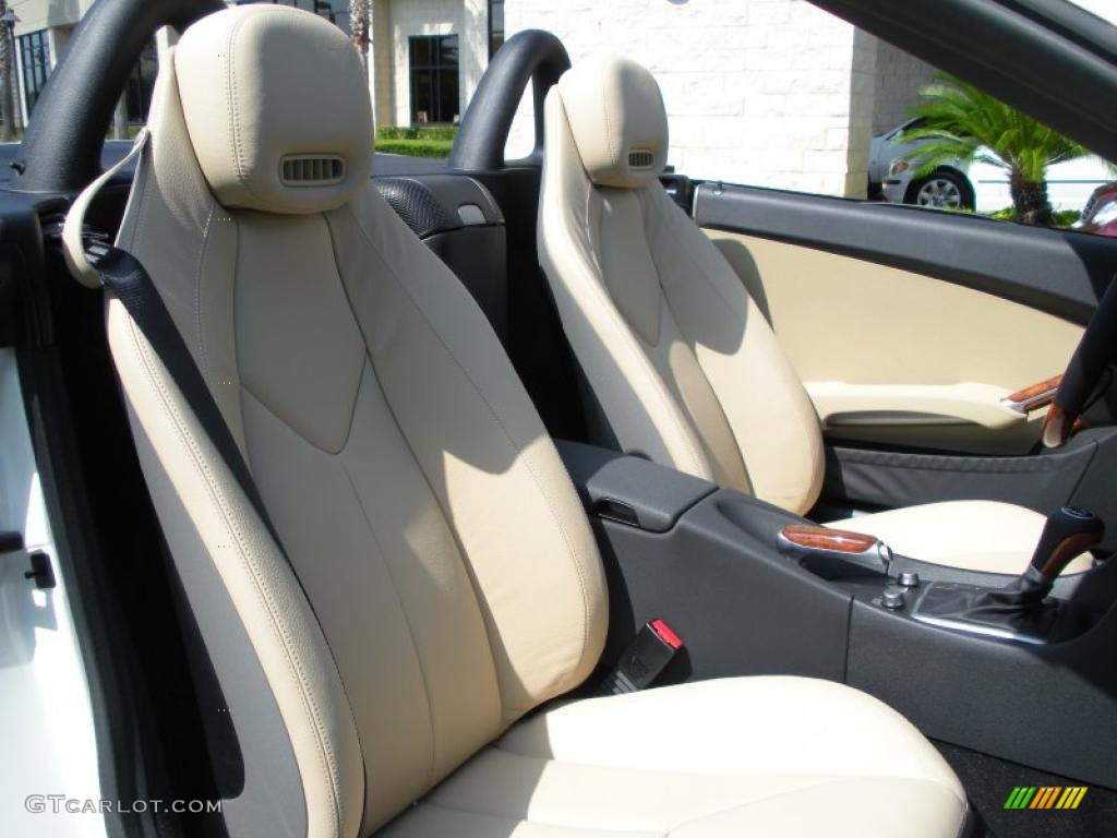 Beige Interior 2010 Mercedes-Benz SLK 300 Roadster Photo #38625310