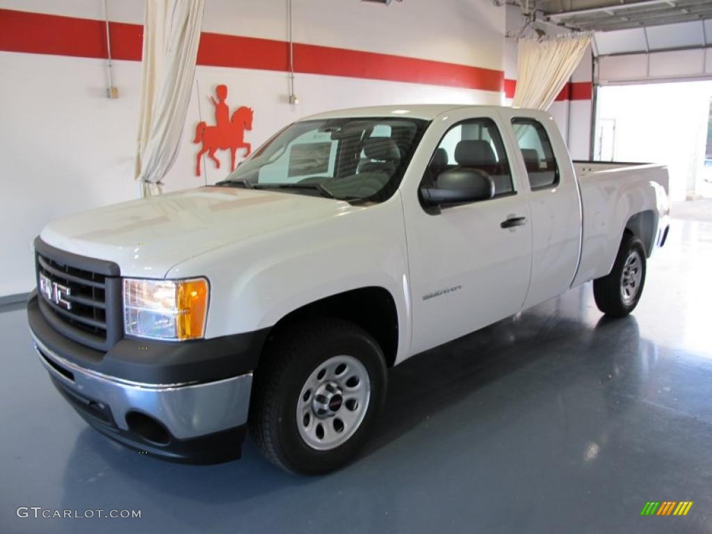 2011 Sierra 1500 Extended Cab - Summit White / Dark Titanium photo #1