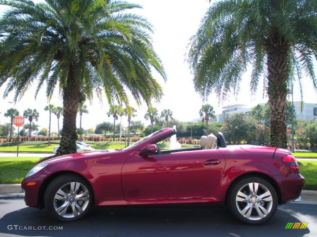 Storm Red Metallic 2010 Mercedes-Benz SLK 350 Roadster Exterior Photo #38625678