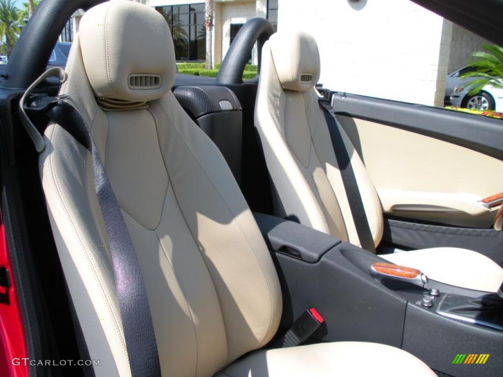 Beige Interior 2010 Mercedes-Benz SLK 350 Roadster Photo #38625774