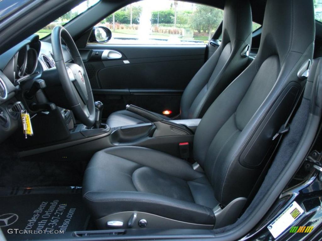 Black Interior 2007 Porsche Cayman Standard Cayman Model Photo #38627034