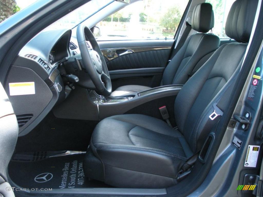 Black Interior 2008 Mercedes-Benz E 550 Sedan Photo #38627430