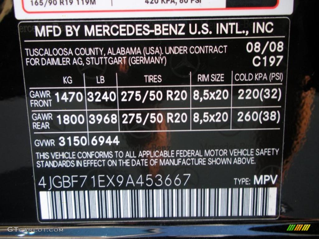 2009 GL Color Code 197 for Obsidian Black Metallic Photo #38628114