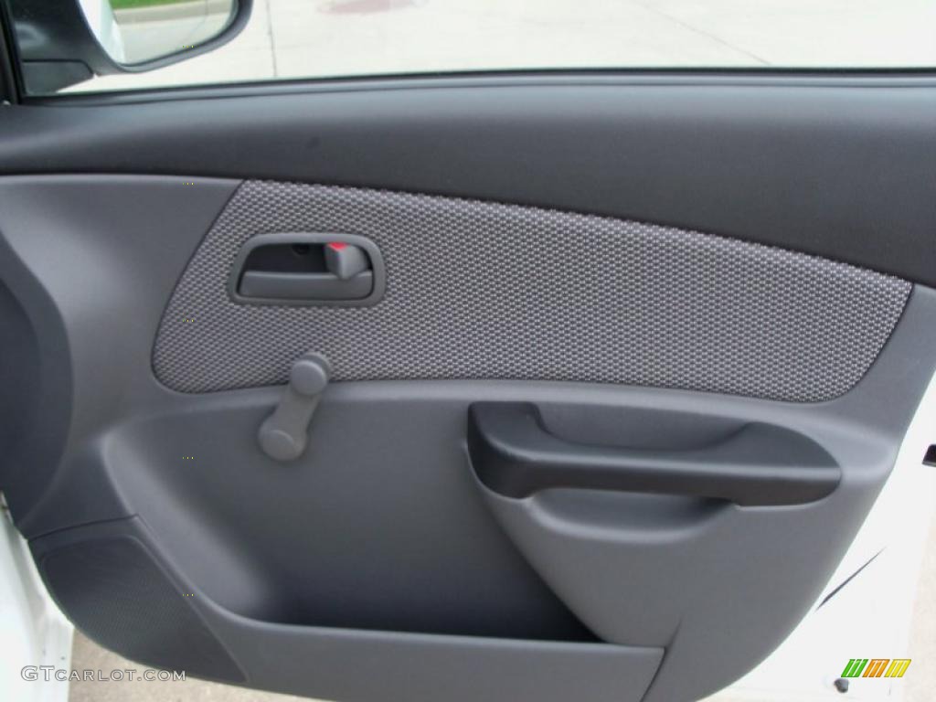 2010 Kia Rio LX Sedan Gray Door Panel Photo #38628646